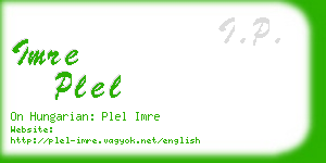 imre plel business card